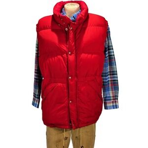 Polo Ralph Lauren Men's Red Puffer Vest Down Fill Quilted Jacket 3XLT Tall EUC